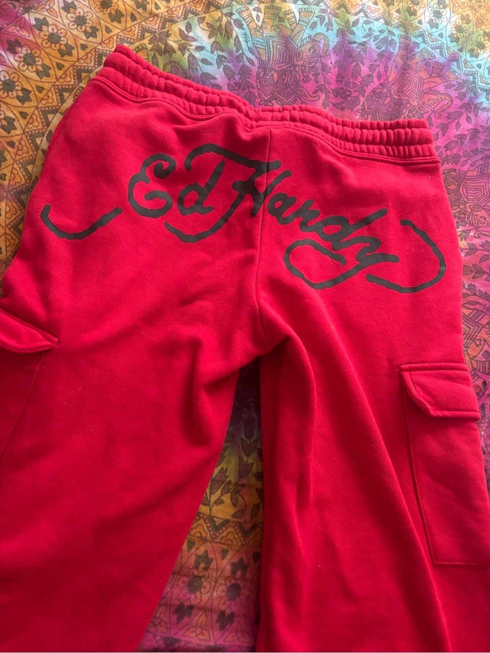 Ed Hardy Red Sweatpants with Black Script Logo

#edhardy #sweatpants